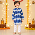 Leher Rang Kurta Pajama Set | Blue | Pure Cotton