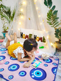 Evil Eye Kids Yoga Mat Peach