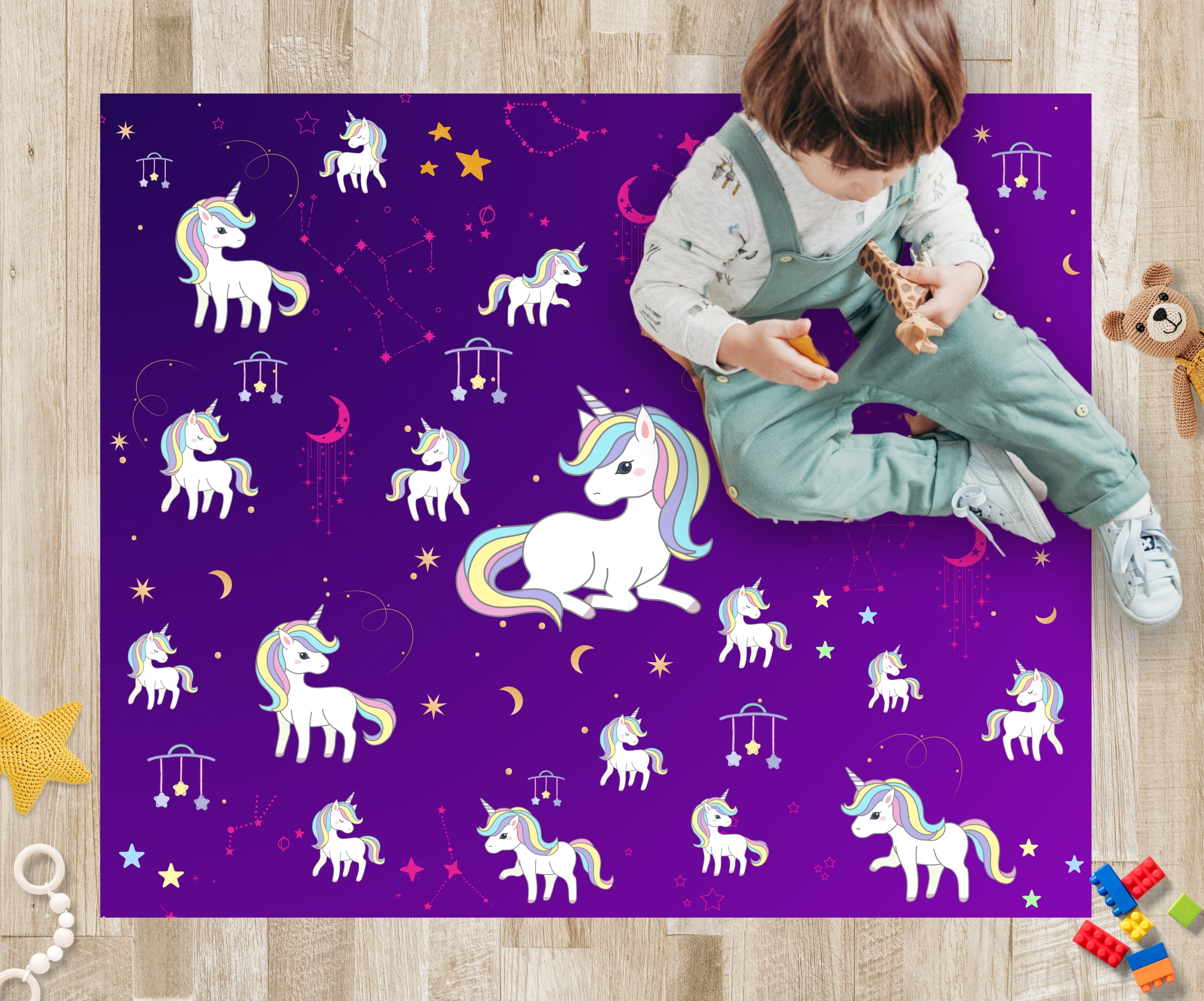 Unicorn Magic Kids Play Mat