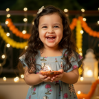 Blue Pichwai  Girls Dress | Pure Cotton