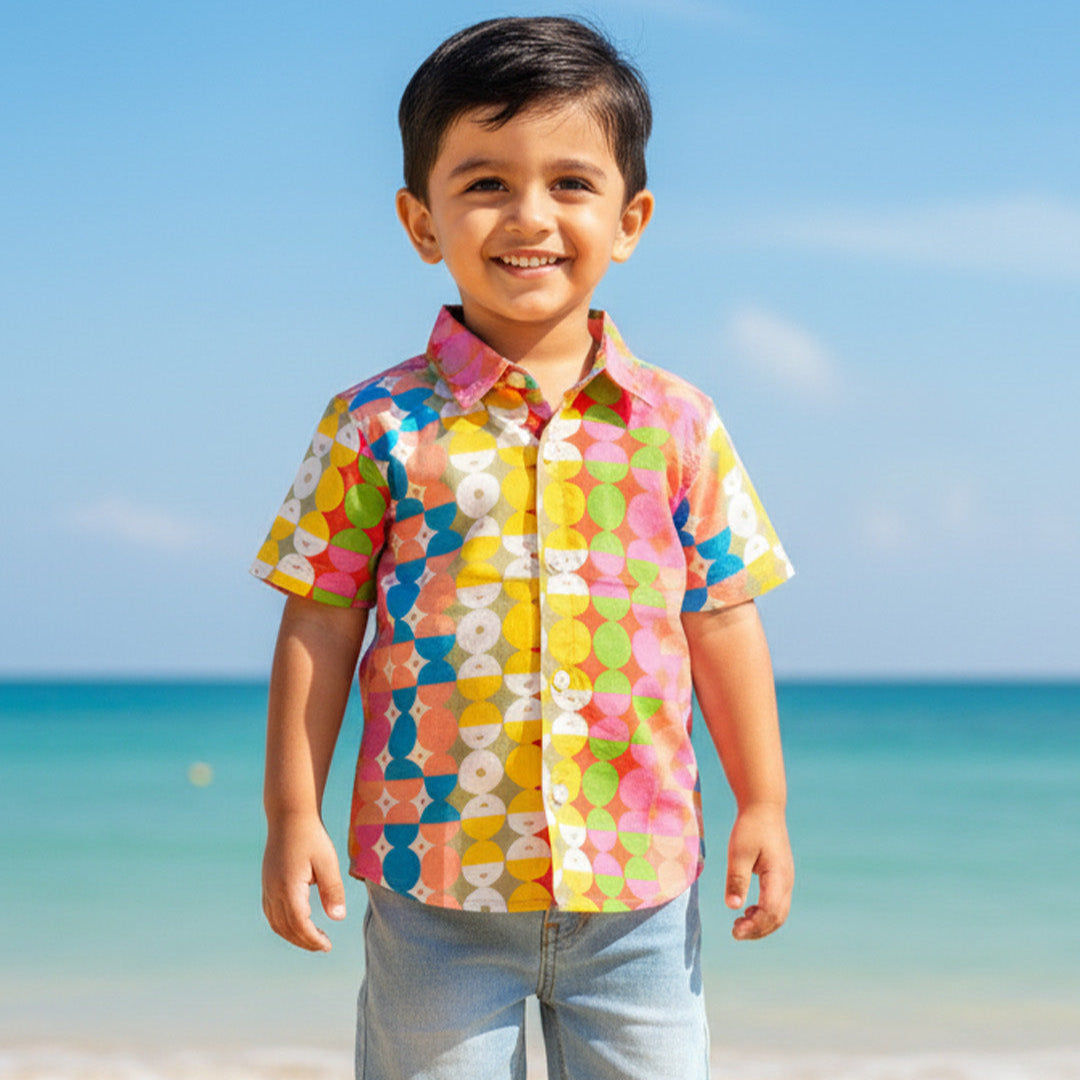 Small Dot Shirt for Boy | Pure Cotton
