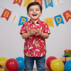 Designer Shirt for Boys| Floral Firework| Pure Cotton