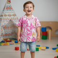 Hawaiian Shirt for Boys| Pink Jungle| Pure Cotton
