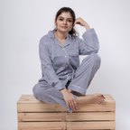 Classy Strips| Adult Nightsuit Set| Pure Cotton