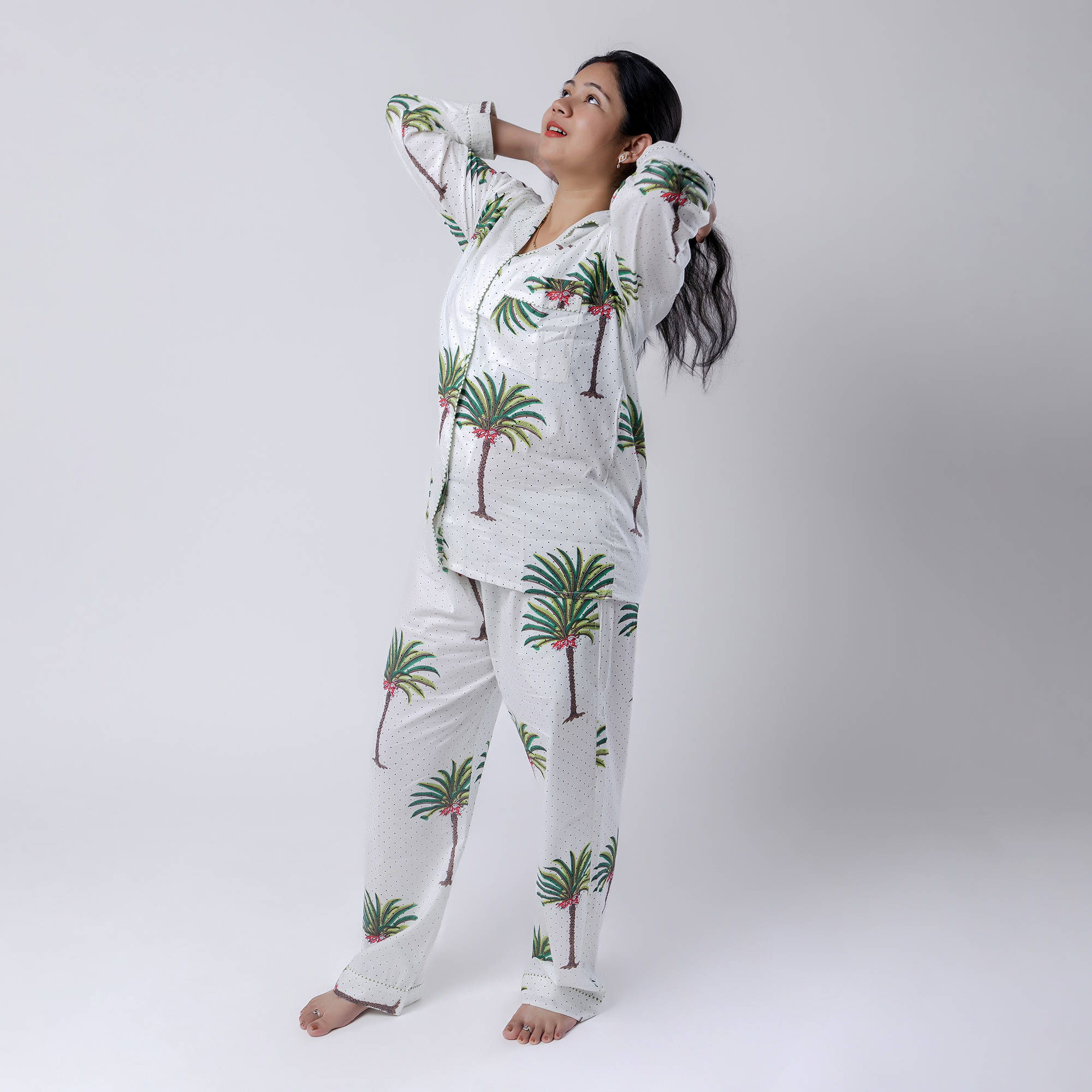 Tropical Dreams| Adult Nightsuit Set| Pure Cotton