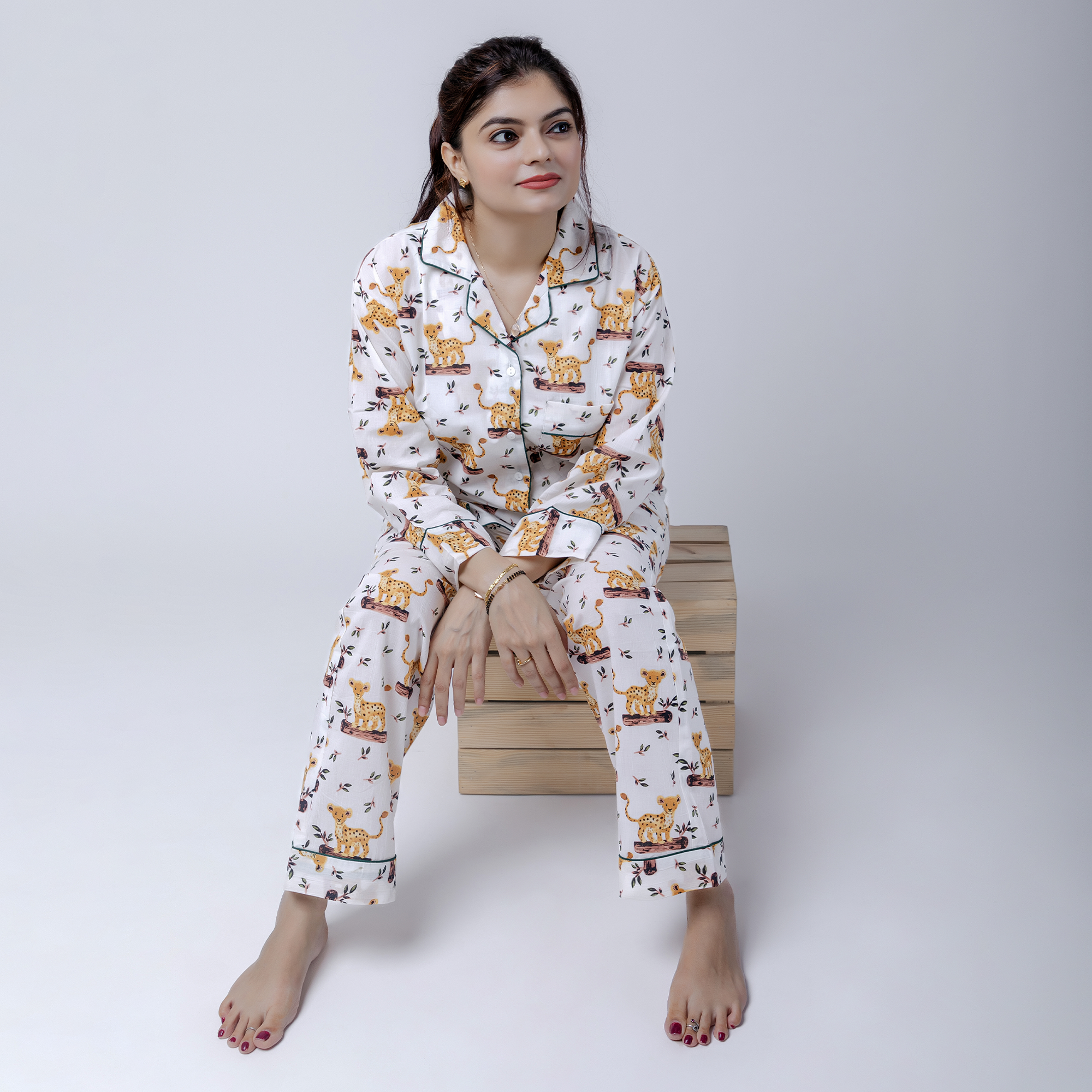 Jungle Safari| Adult Nightsuit Set| Pure Cotton