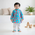 Blue Nimboo Boy Kurta Pyjama Set | Pure Cotton