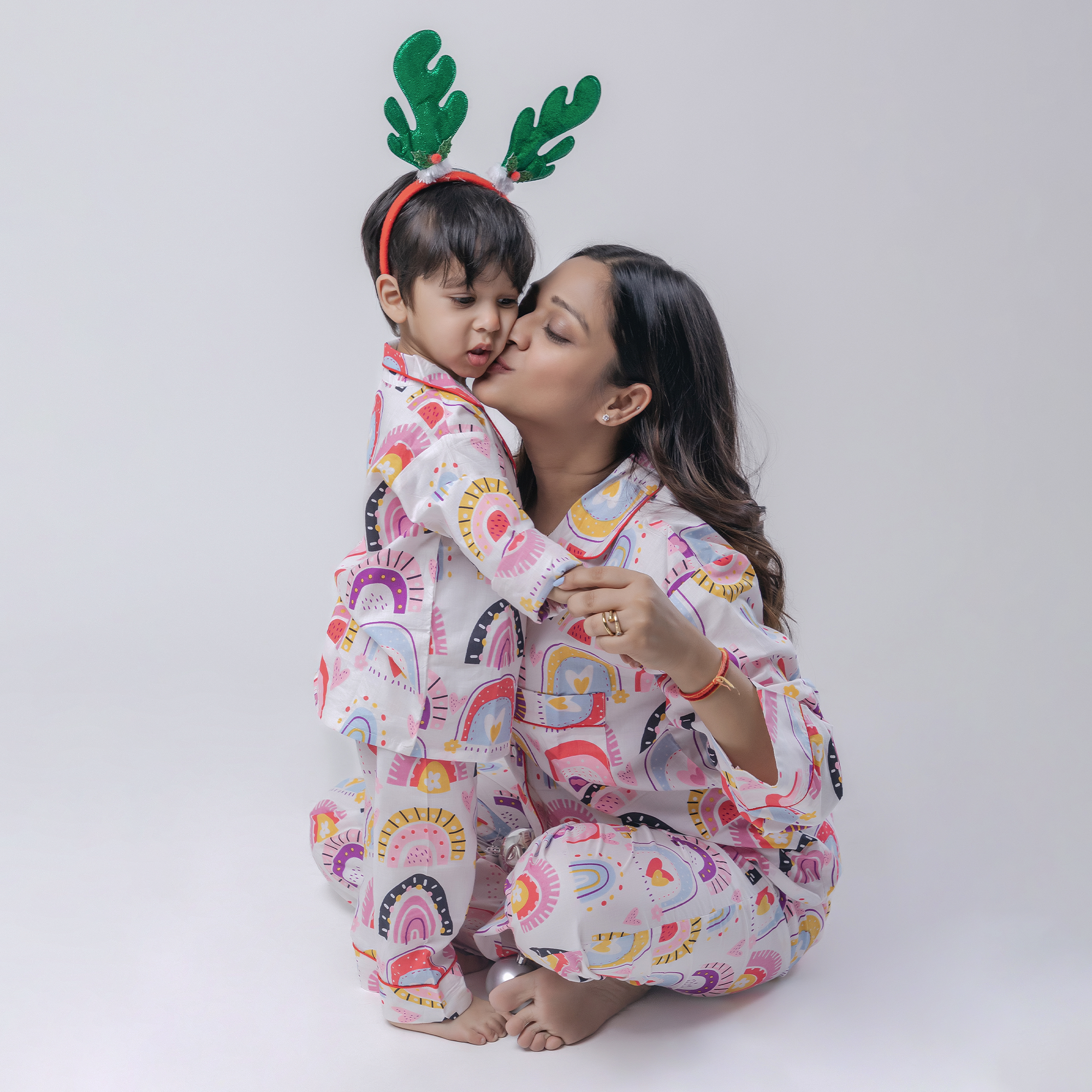 Over The Rainbow| Kids Nightsuit Set |Pure Cotton