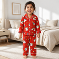 Magical Unicorn Dreams | Red | Kids Night suit Set |Pure Cotton