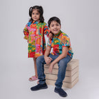 Cotton Birthday party sibling twinning outfits