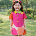 Poppins Short Shirt Dress for Girl| Pure Cotton