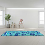 Kids Yoga Mat - Evil Eye Blue