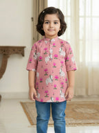 Pink Pichwai Kurti| Pure Cotton