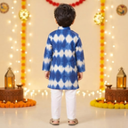 Leher Rang Kurta Pajama Set | Blue | Pure Cotton