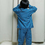 Blue Checkerboard | Kids Nightsuit Set |Pure Cotton