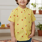 Yellow Heart Shirt for Boys | Pure Cotton
