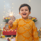 Yellow Bandhani Kurta Pajama Set | Pure Cotton