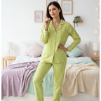 Green Paradise| Adult Nightsuit Set| Pure Cotton
