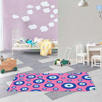 Kids Yoga Mat- Evil Eye Pink
