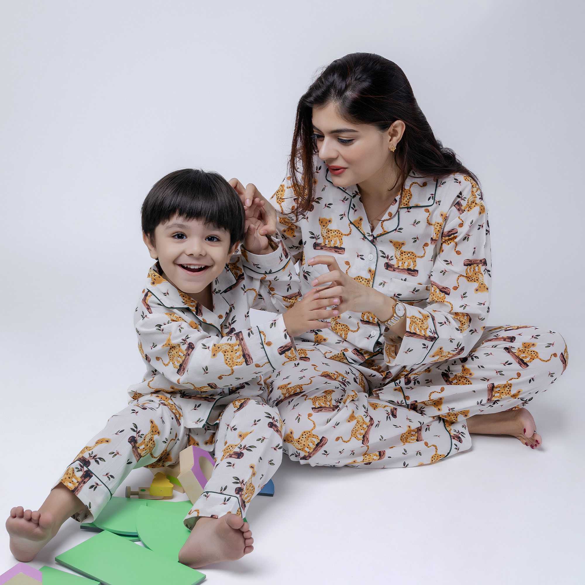Jungle Safari| Adult Nightsuit Set| Pure Cotton