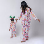 Over The Rainbow Twinning Nightsuit Set| Pure Cotton