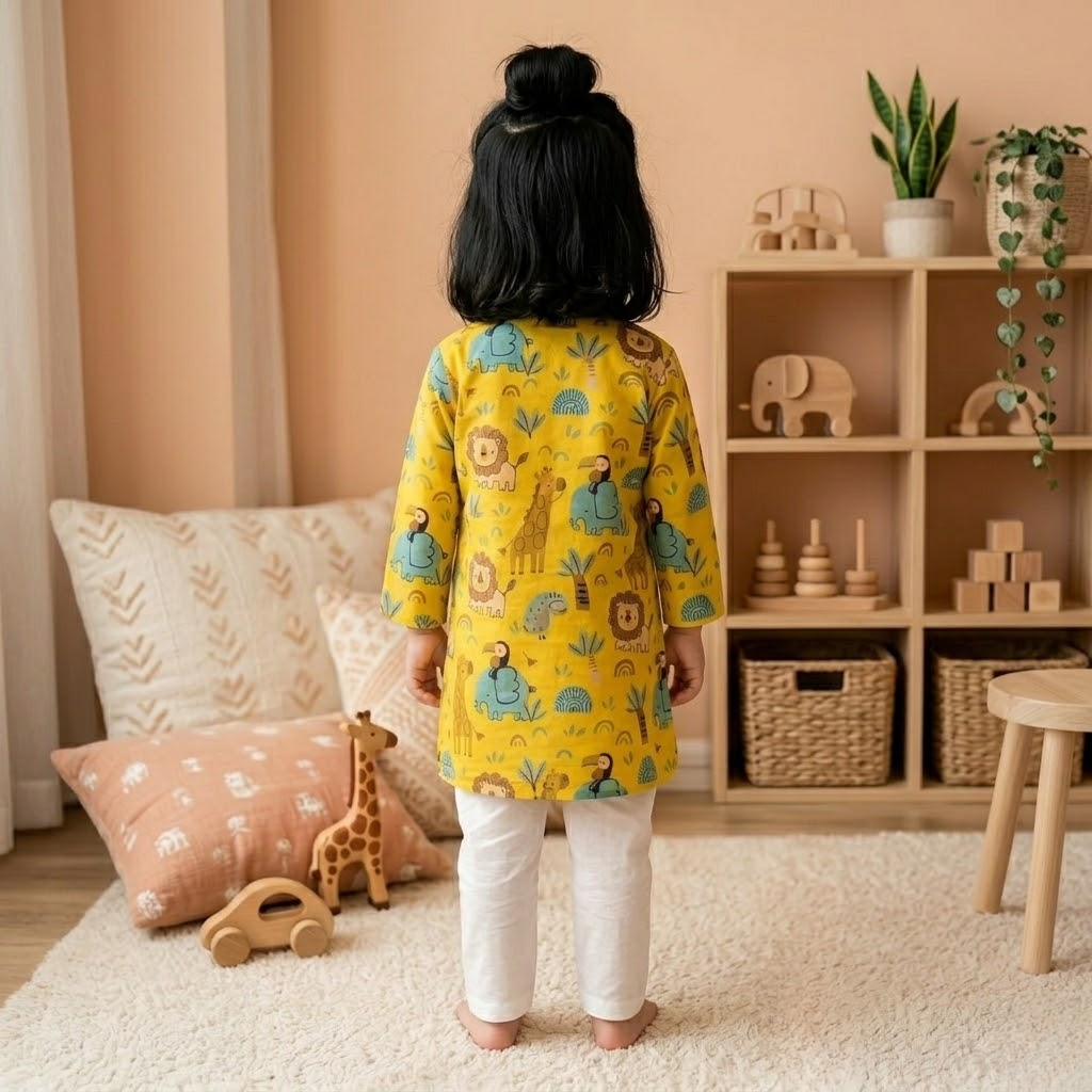 Jungle Ki Safari | Kurta Pyjama Set | Pure Cotton