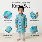 Royal Unicorn Kurta Pyjama Set | Pure Cotton