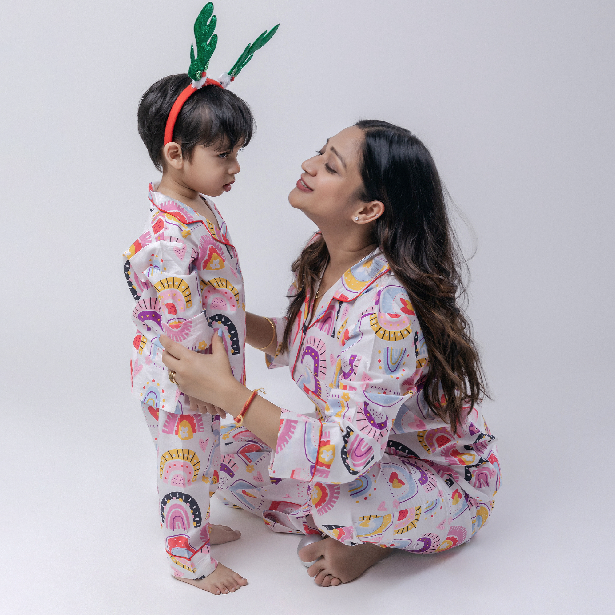 Over The Rainbow| Kids Nightsuit Set |Pure Cotton