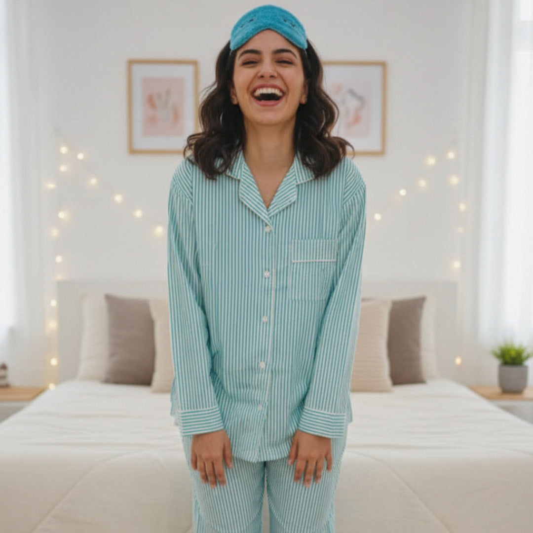 Day Dreaming | Adult Nightsuit Set| Pure Cotton