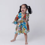 Cotton Girls Kids Dress Jungle Safari