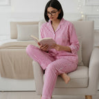 Sunday Stripes| Adult Nightsuits Set |Pure Cotton