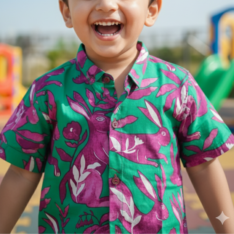 Cotton Boys Shirt Rabbit