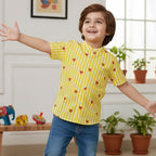 Yellow Heart Shirt for Boys | Pure Cotton