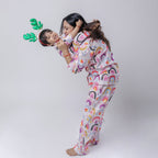 Over The Rainbow Twinning Nightsuit Set| Pure Cotton