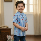 Blue Heart Shirt for Boys | Pure Cotton