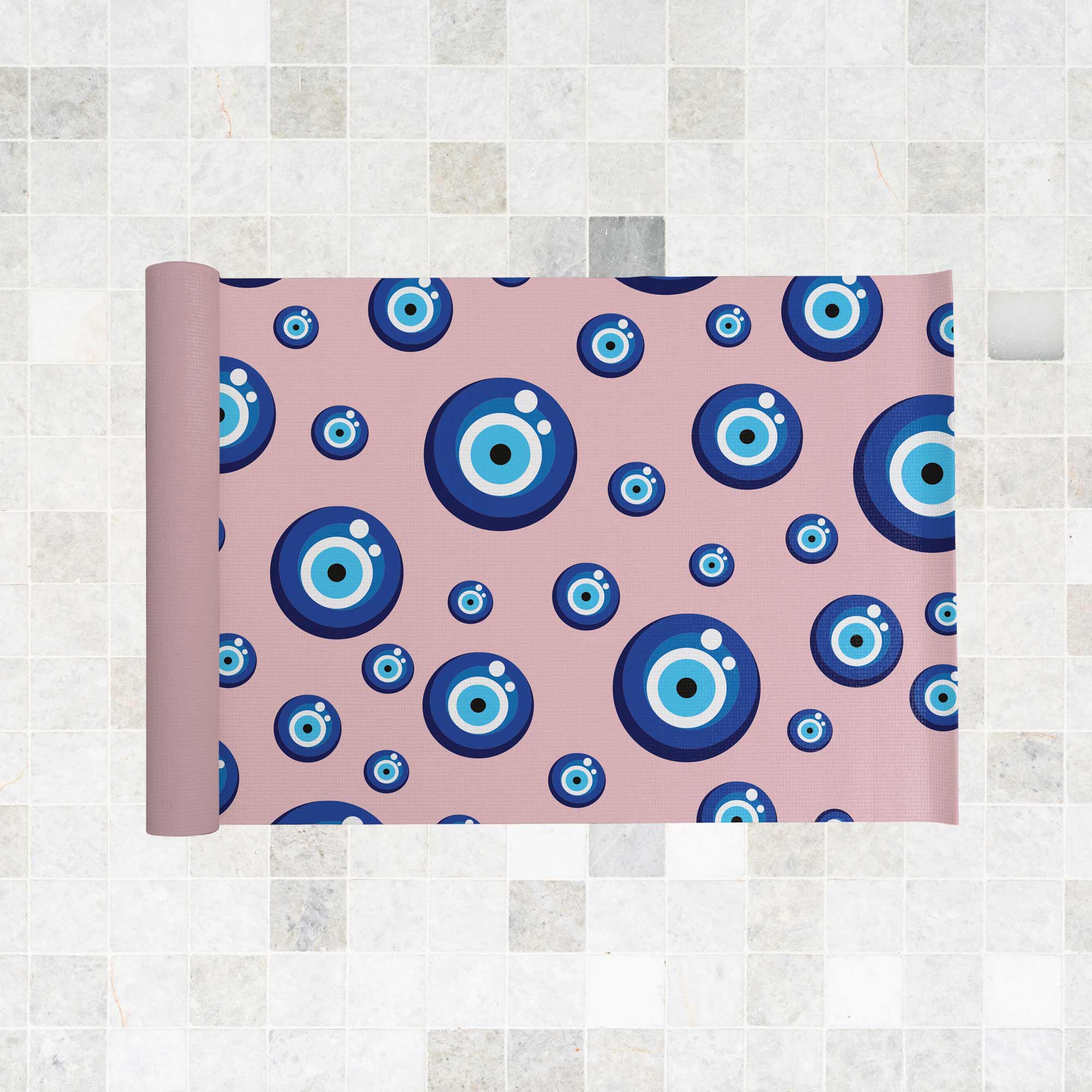 Evil Eye Kids Yoga Mat Peach