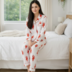 Red Lobster | Adult Nightsuit Set| Pure Cotton