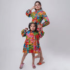 Cotton Birthday Party Twinning Dresses for Moms & Kids: Match in Style!