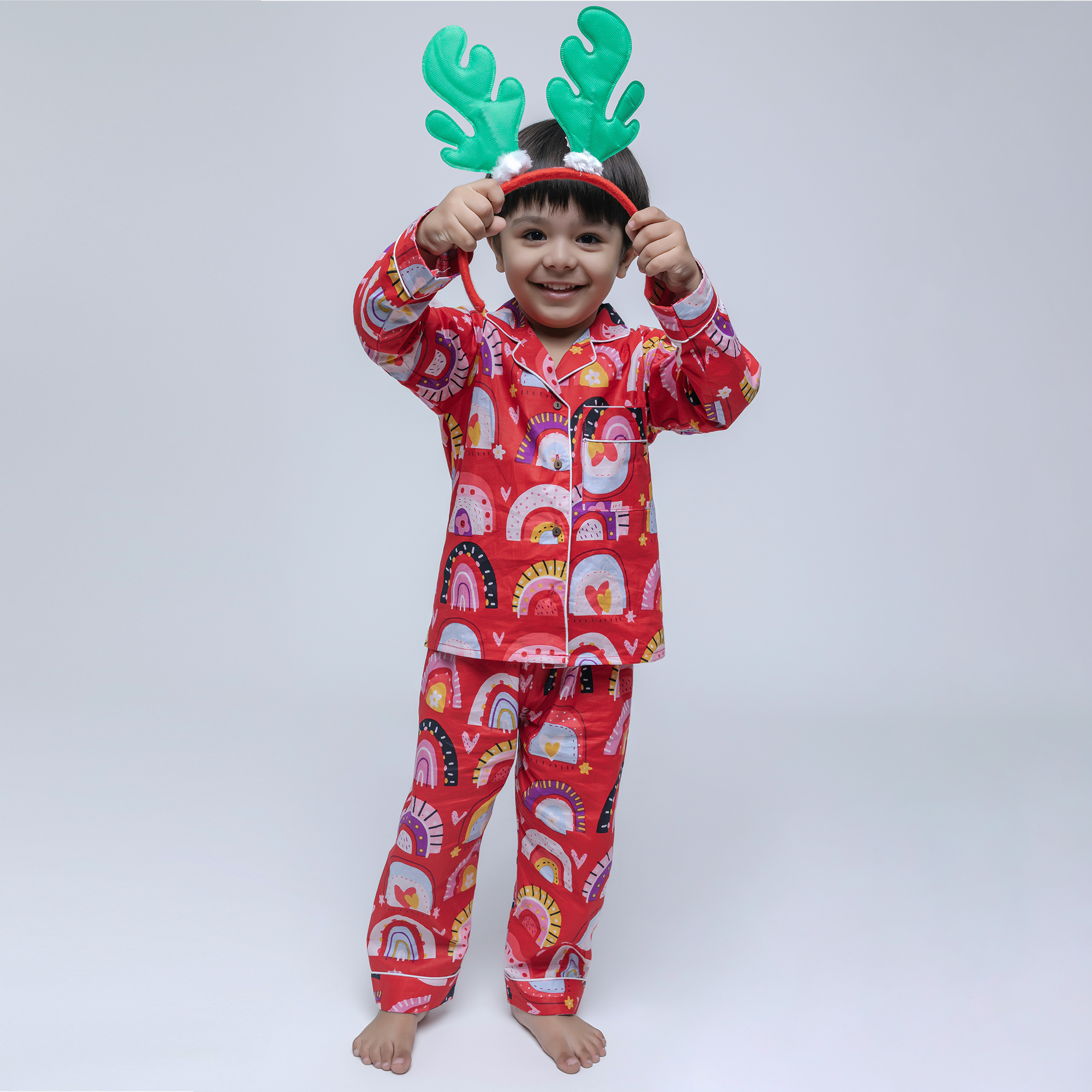 Holiday Mood| Kids Nightsuit Set |Pure Cotton