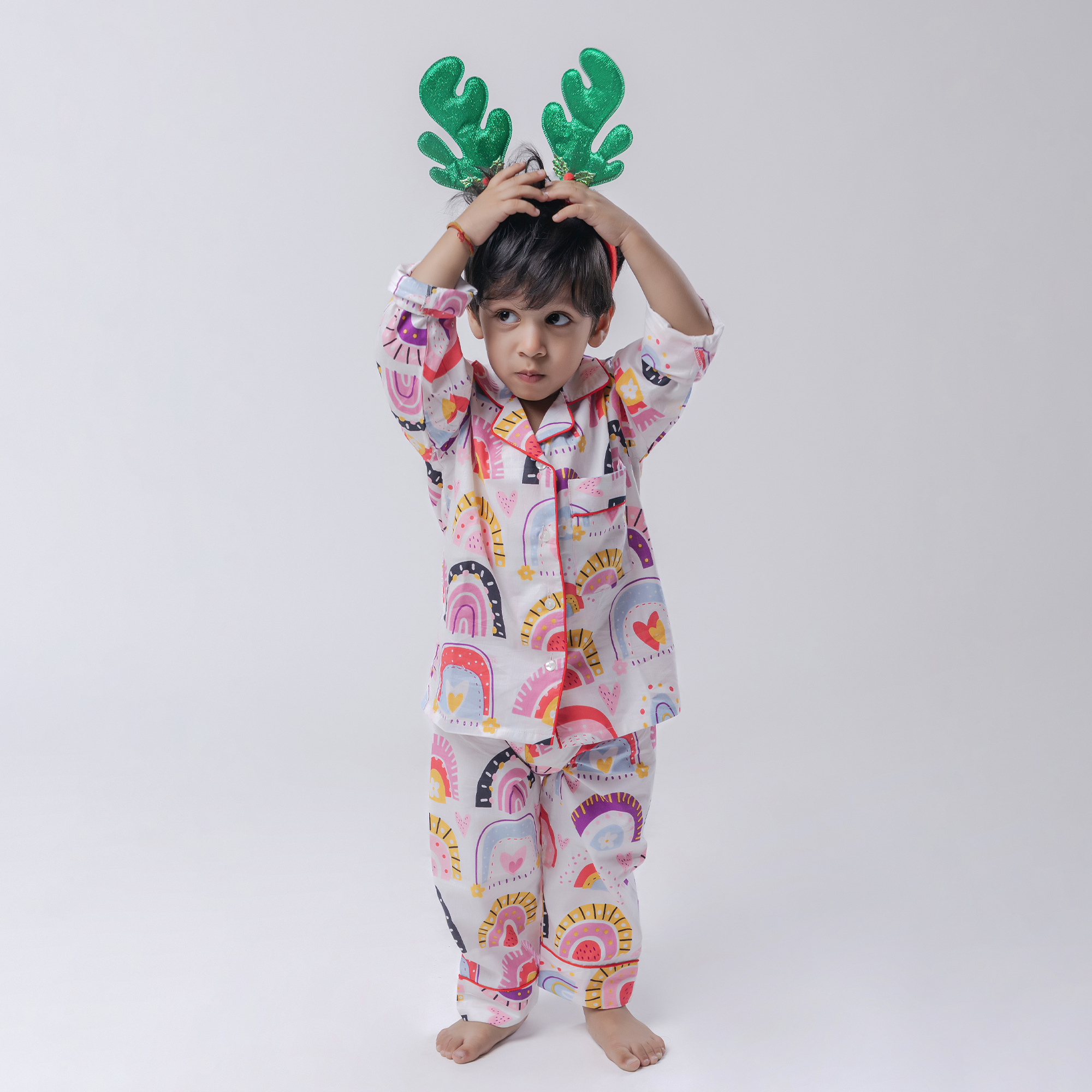 Over The Rainbow| Kids Nightsuit Set |Pure Cotton
