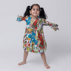 Cotton Girls Kids Dress Jungle Safari
