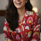 Holiday Mood | Adult Nightsuit Set| Pure Cotton