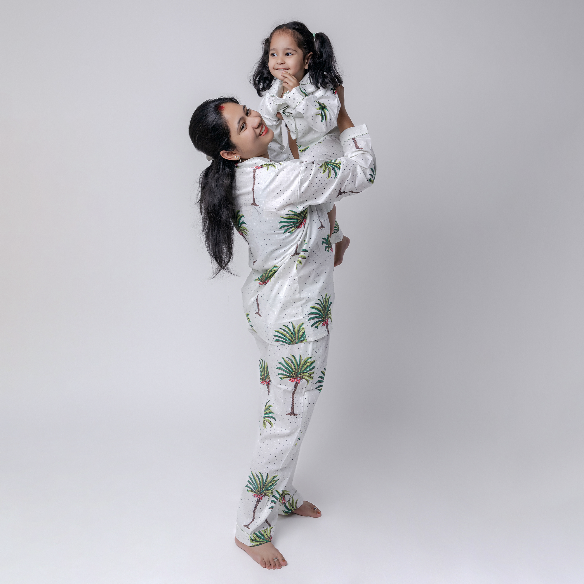 Tropical Dreams Twinning Nightsuit Set| Pure Cotton