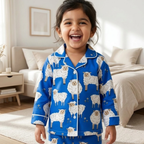 Baa Baa Blue Sheep | Kids Night suit Set |Pure Cotton