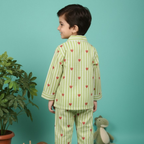 Green Hearts Twinning Nightsuit Set| Pure Cotton