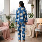 Baa Baa Blue Sheep | Adult Nightsuit Set| Pure Cotton