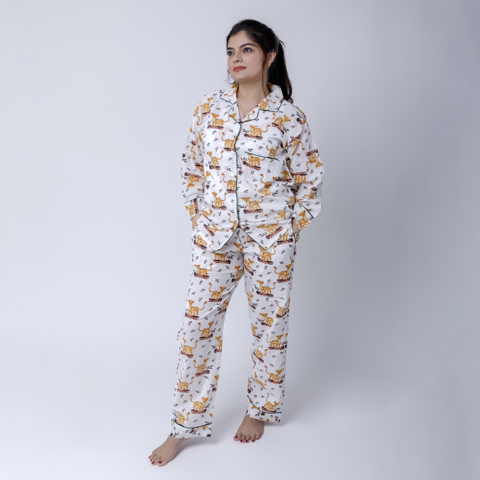 Jungle Safari| Adult Nightsuit Set| Pure Cotton