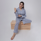 Classy Strips| Adult Nightsuit Set| Pure Cotton
