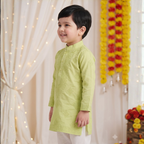 Sage Green | Lucknow Chikankari Kurta Pajama Set | Pure Cotton Silk
