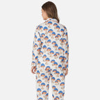 Blue Mushrooms| Adult Nightsuit Set| Pure Cotton